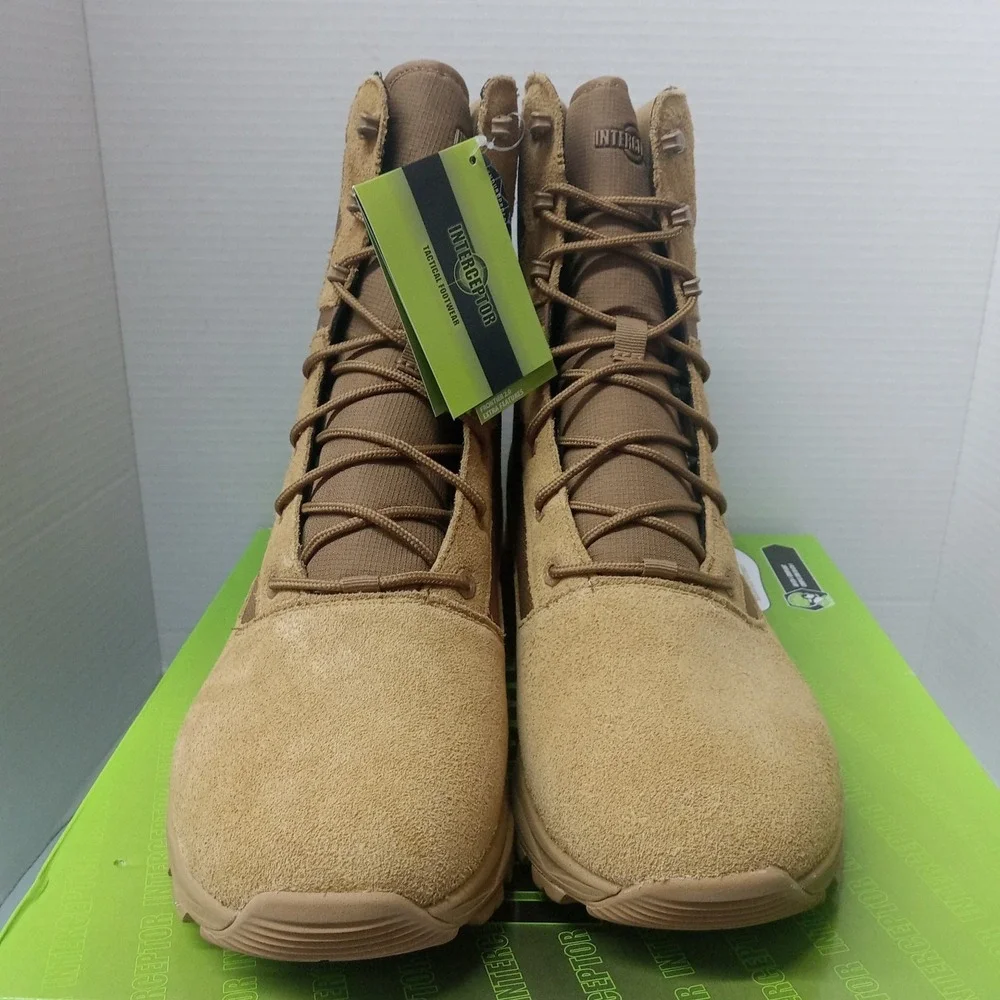 Interceptor Frontier 2.0 Men's Size 12 Tactical Boots Brown/Coyote Leather Upper